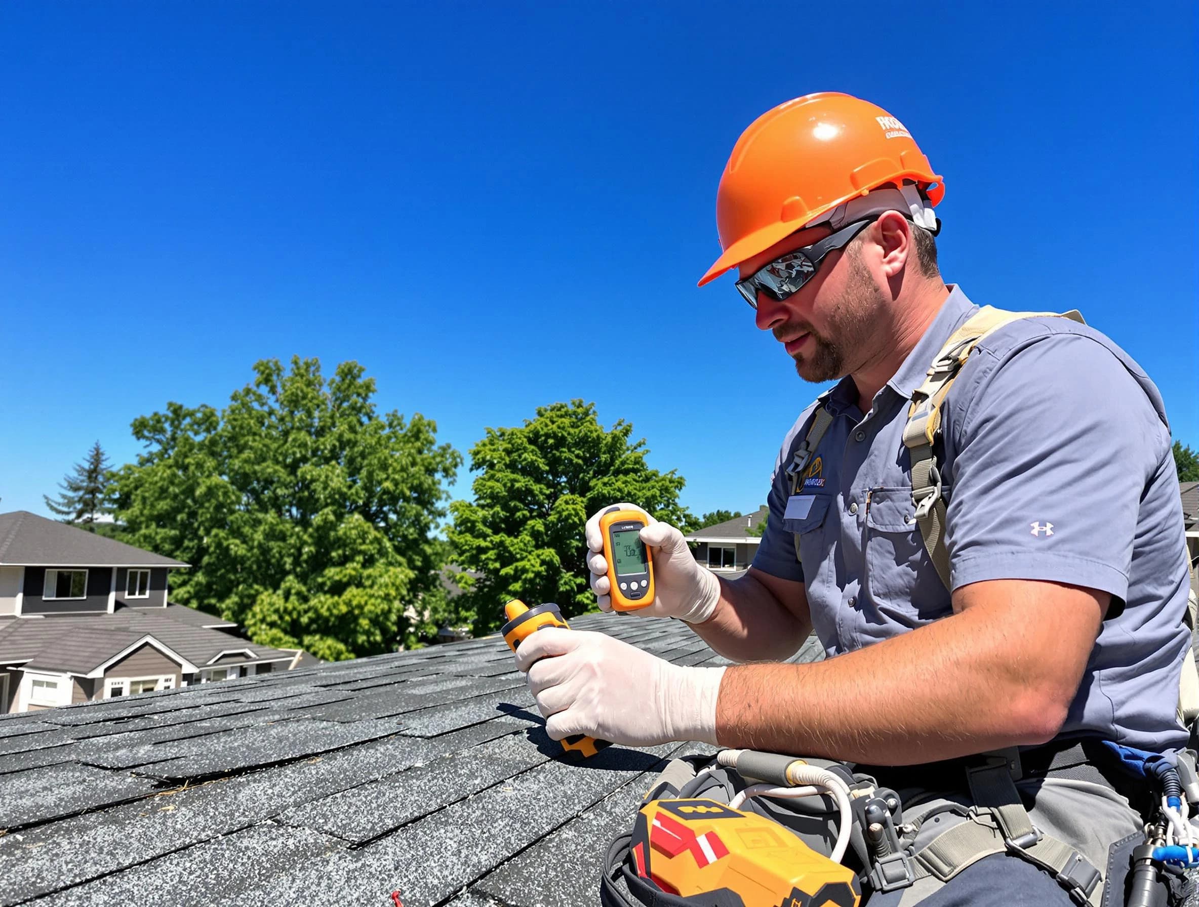 Westlake Roofing Company conducting a roof inspection in Westlake, OH