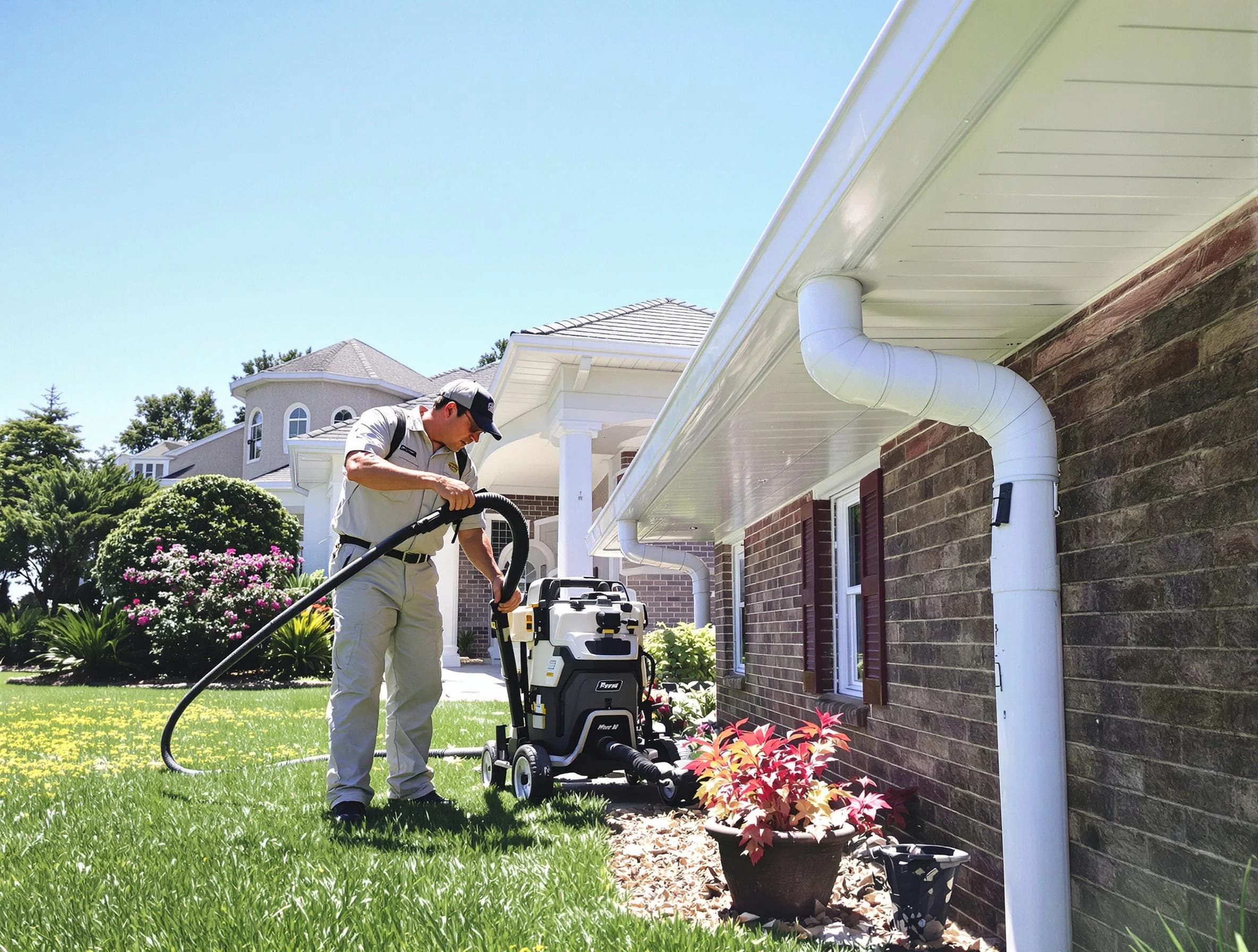 Downspout Cleaning in Westlake